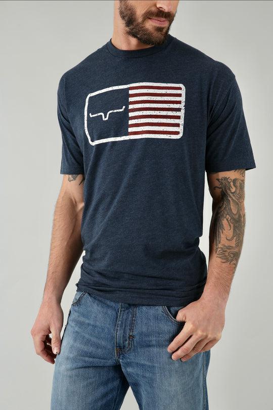 American Trucker Tee -Navy