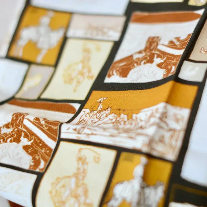 Vintage Ranching Postcard Art: Western Kitchen Tea Towel
