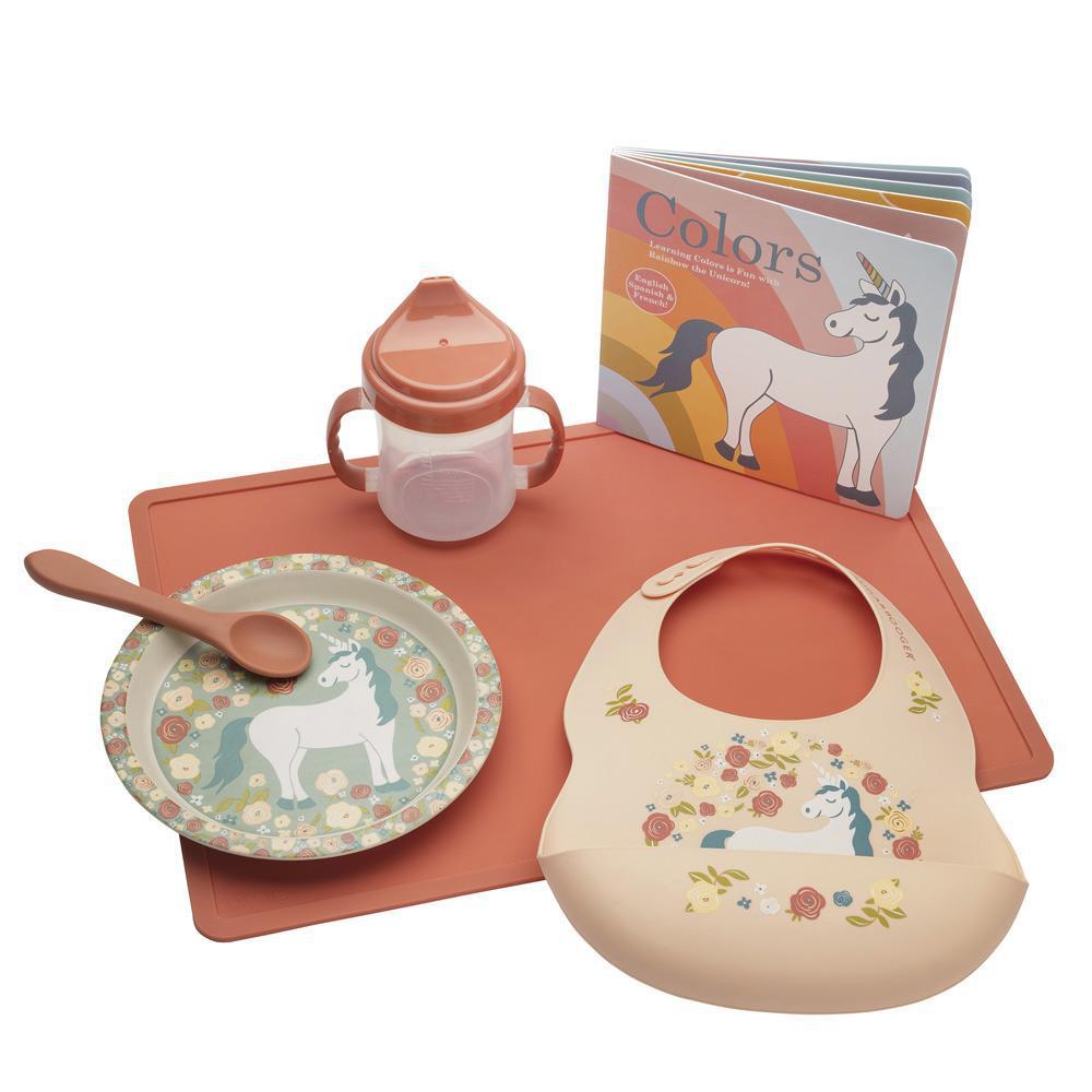 Fresh & Messy Silicone Bib & Spoon Set | Unicorn