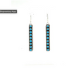 Navajo Handmade Kingman Turquoise Earrings - Chester Charley