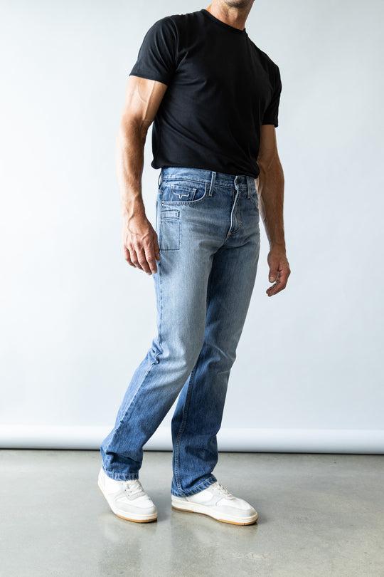 MENS KIMES JEANS - JAMES MID WASH