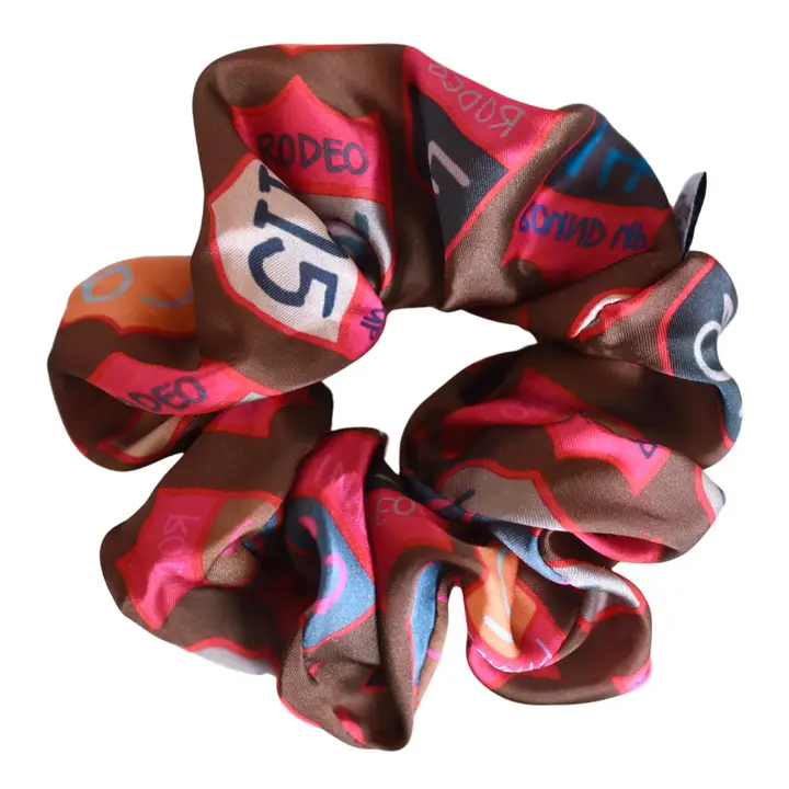 Rodeo Back Numbers Scrunchie Cowgirl Hair Accessory