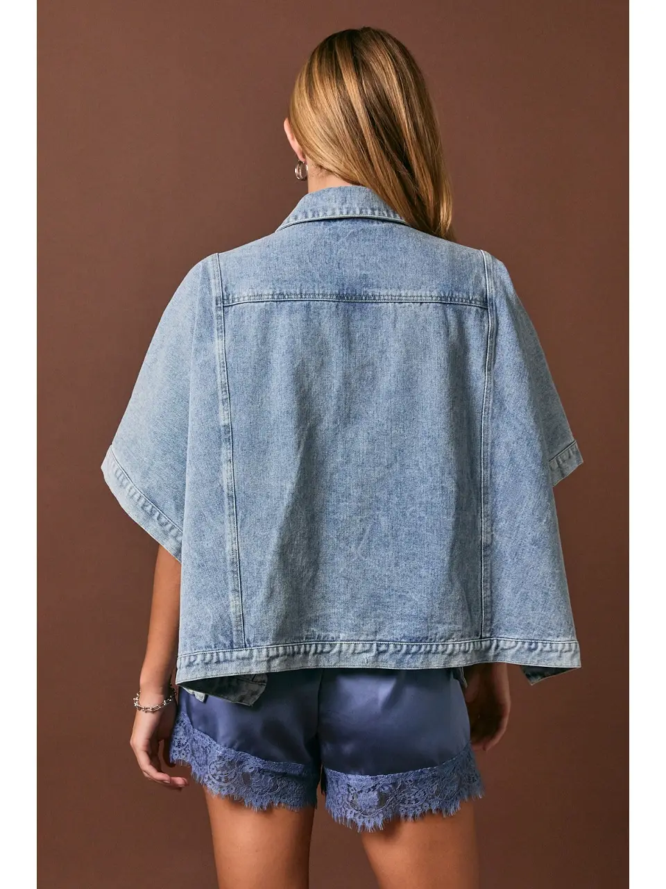 Denim Cape Jacket