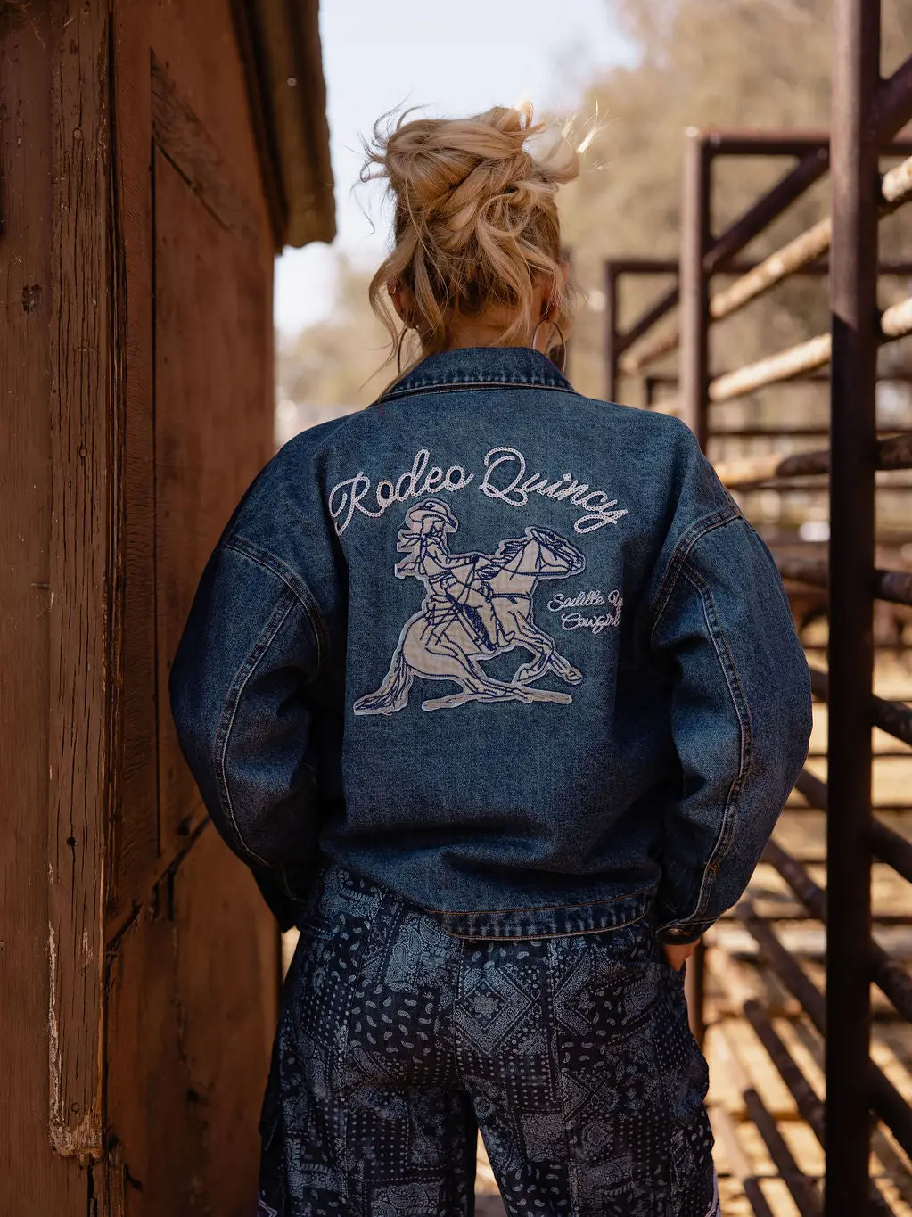 Saddle Up Cowgirl Denim Jacket