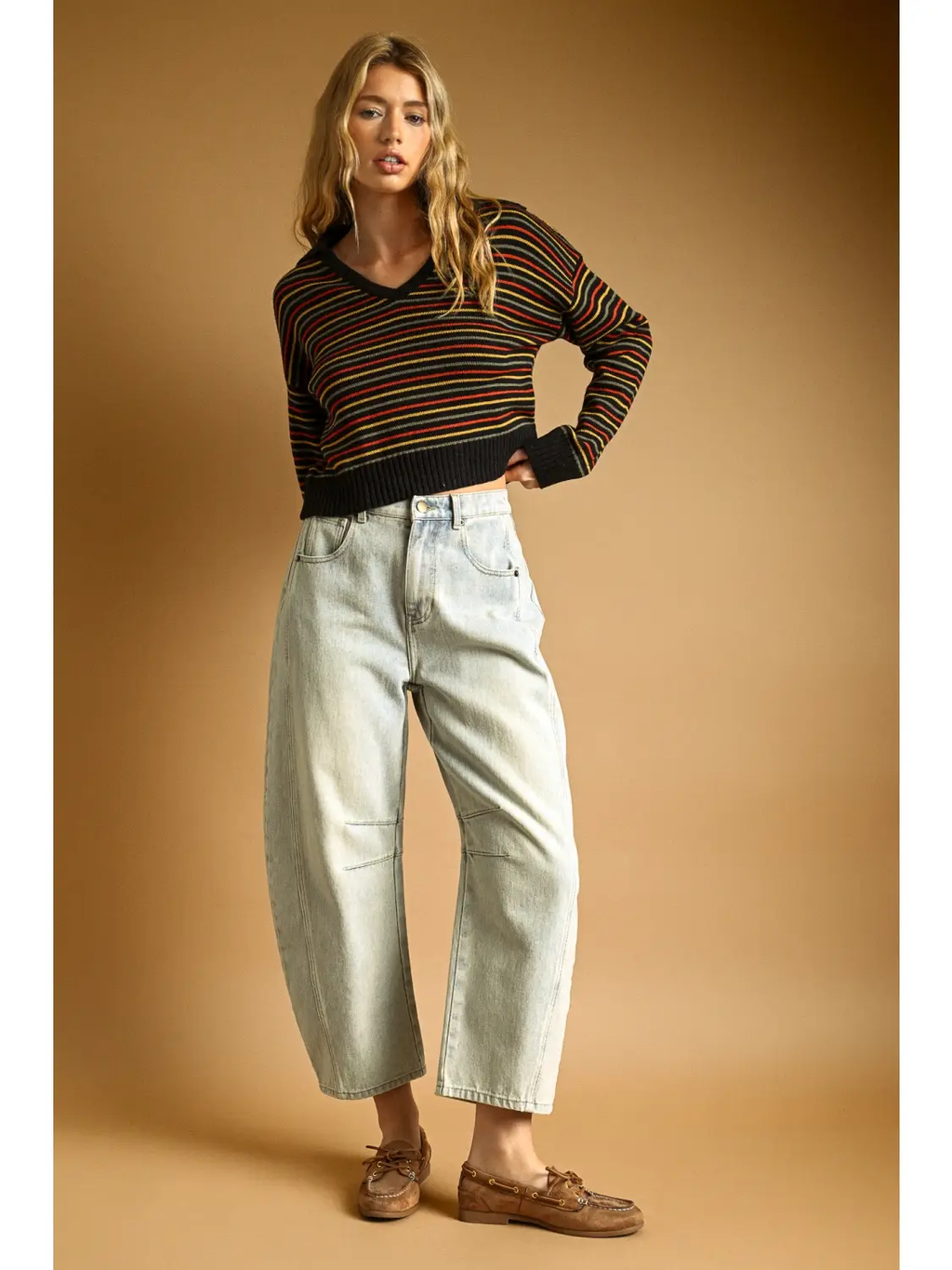 Barrel Washed Denim Pants