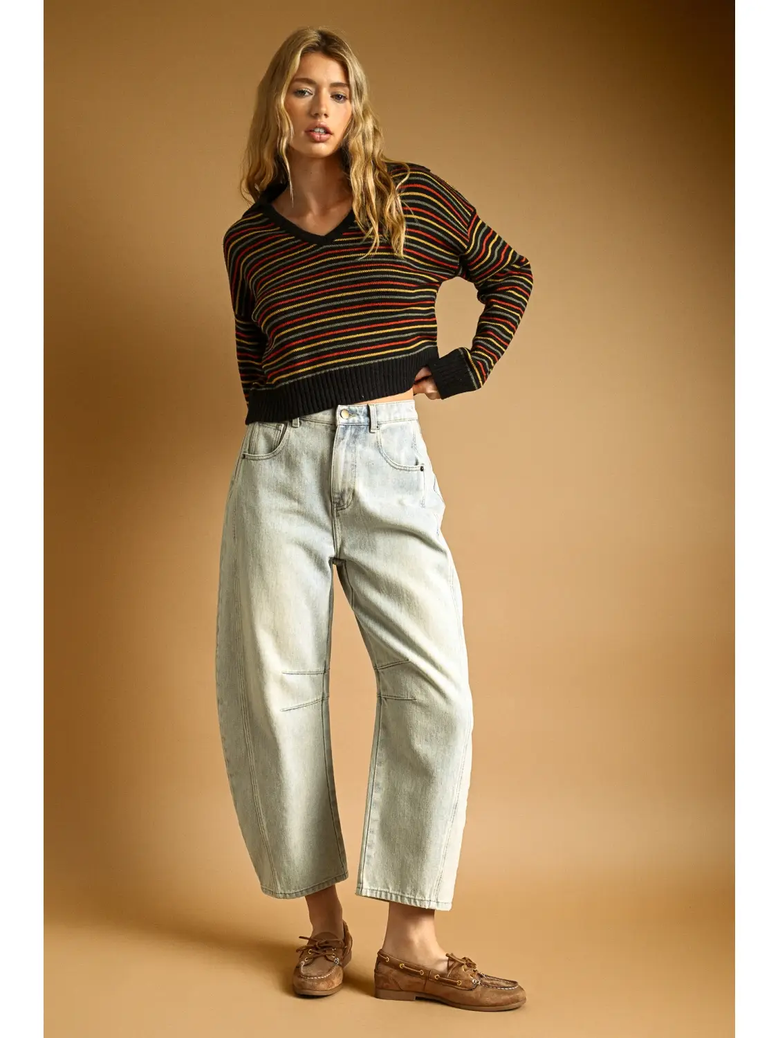 Barrel Washed Denim Pants