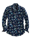 MENS L/S SHIRT TIN HAUL Y/D ALLOVER PRINT - SNAP 01070 COWBOY TROPICS 10-001-0064-0216 BU