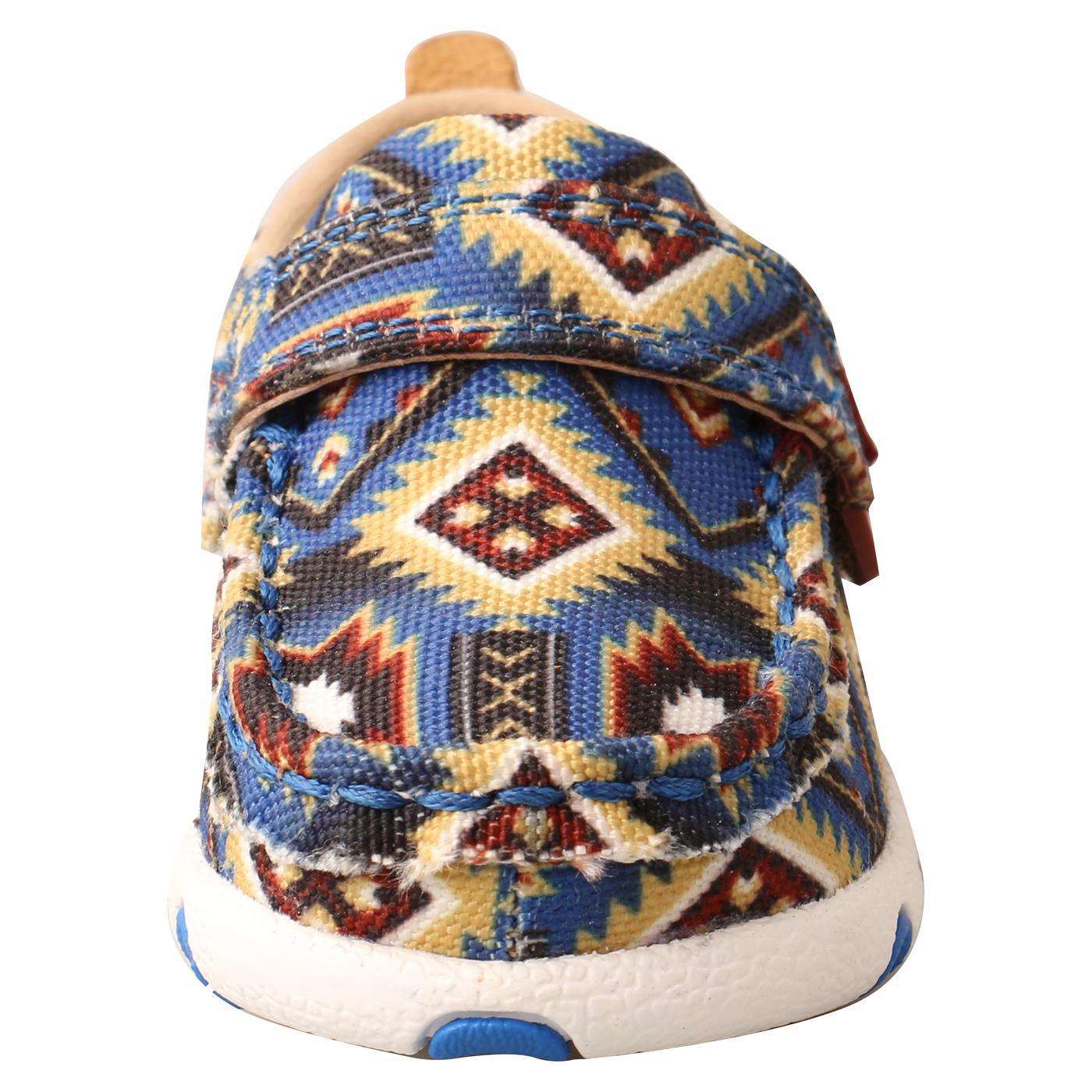 Driving Moc - Blue Multi Aztec ICA0019