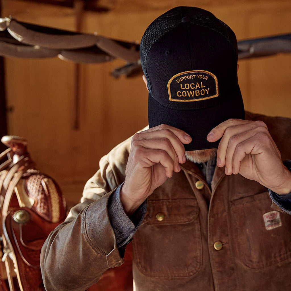 COWBOY COOL SUPPORT YOUR LOCAL COWBOY - BLACK