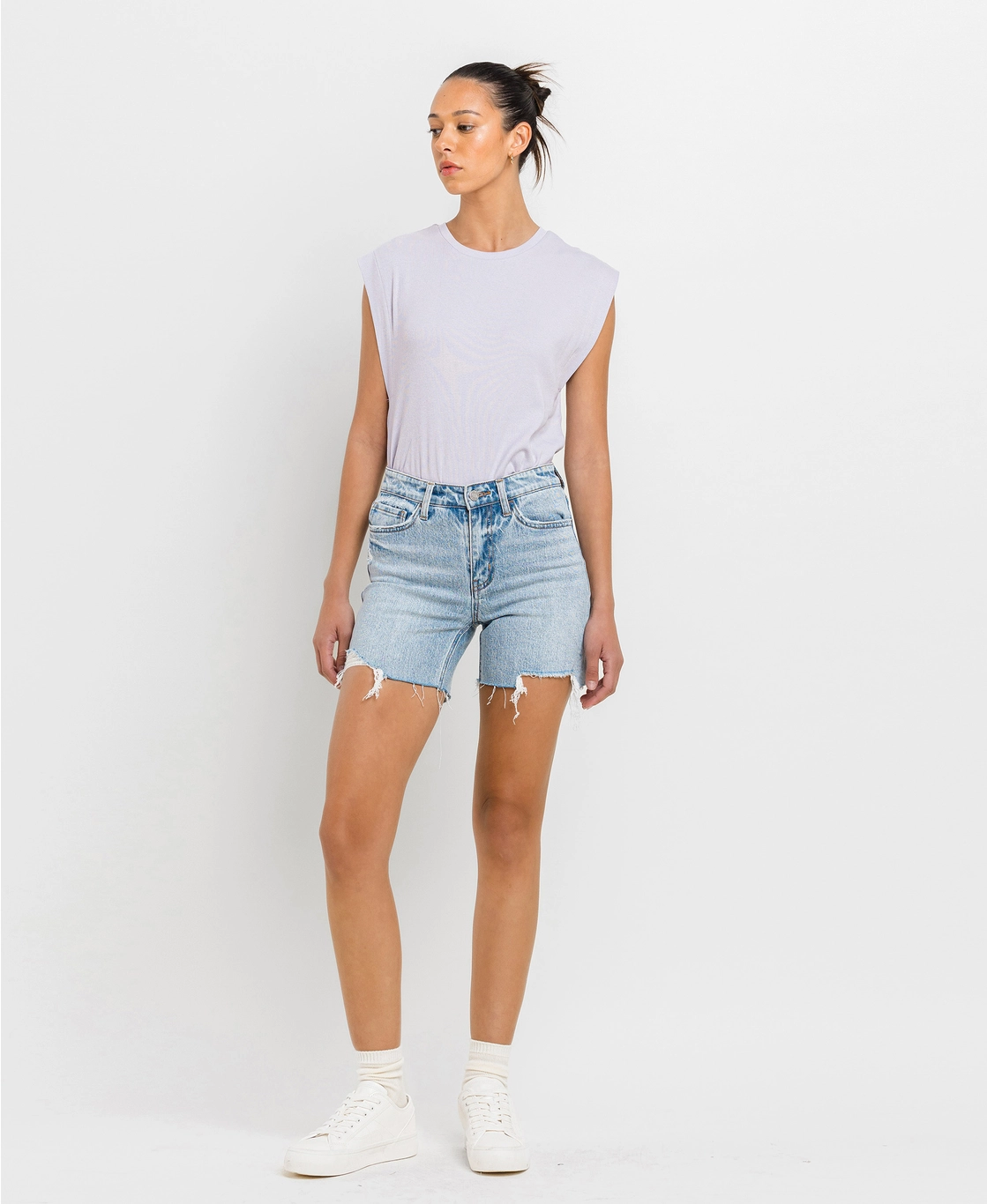 High Rise Midi Shorts | Double Trouble