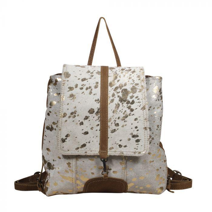 SILVERY TOUCH LEATHER & HAIRONG BAG S-2005