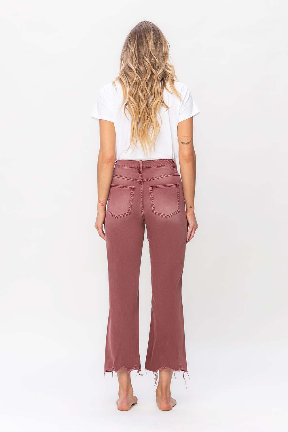 90'S VINTAGE CROP FLARE - RUSSET BROWN