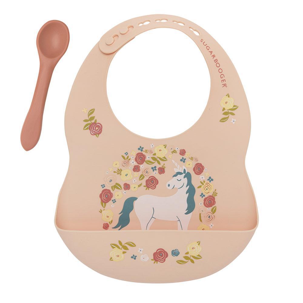 Fresh & Messy Silicone Bib & Spoon Set | Unicorn