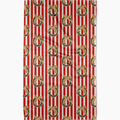 Red Wreaths Tea Towel