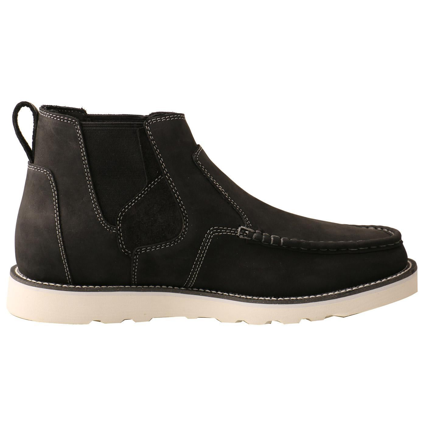 MENS 4" CHELSEA WEDGE SOLE BOOT - BLACK MCA0040
