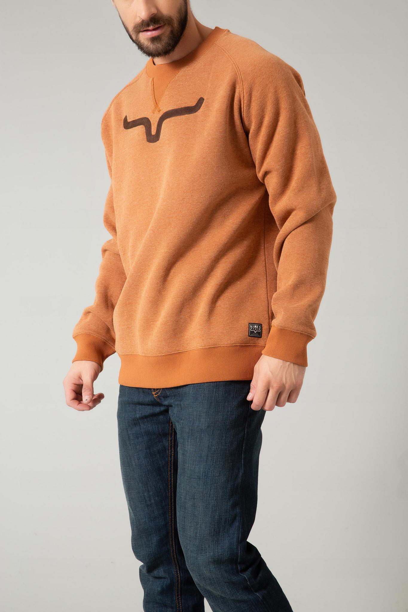 Kimes Men's Vintage Crew-Sweatshirt Rusty Heather
