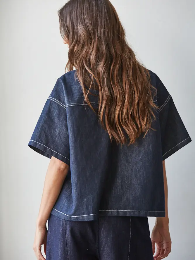 Woven Cotton Polyester Lyocell Denim Embroidered