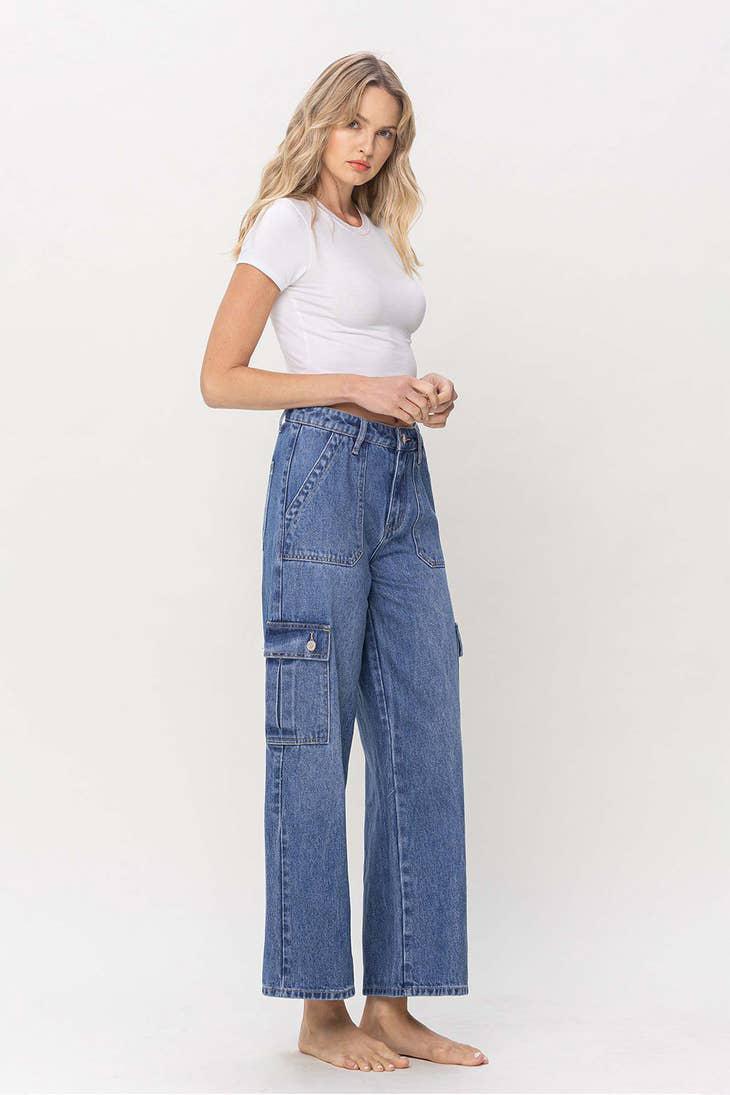 HIGH RISE UTILITY WIDE CARGO PANT - OLIVIA REFRESHED