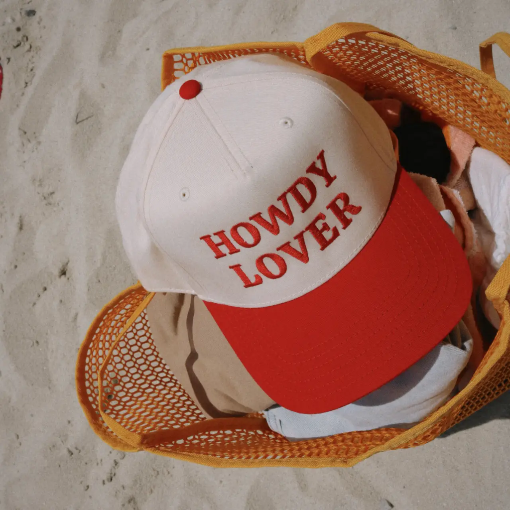 Howdy Lover Hat - Red/Cream