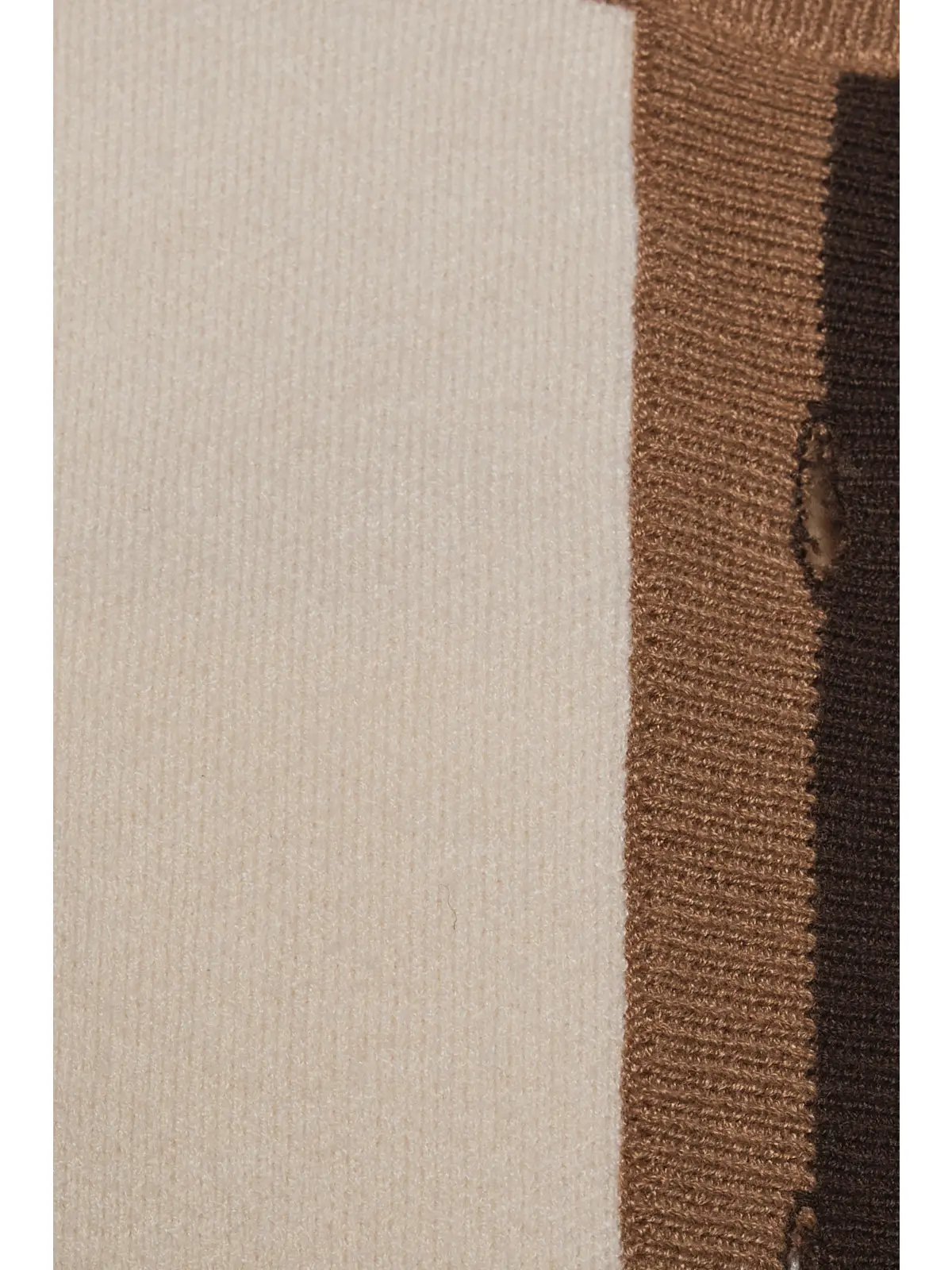 Two Tone Contrast Detail Cardigan