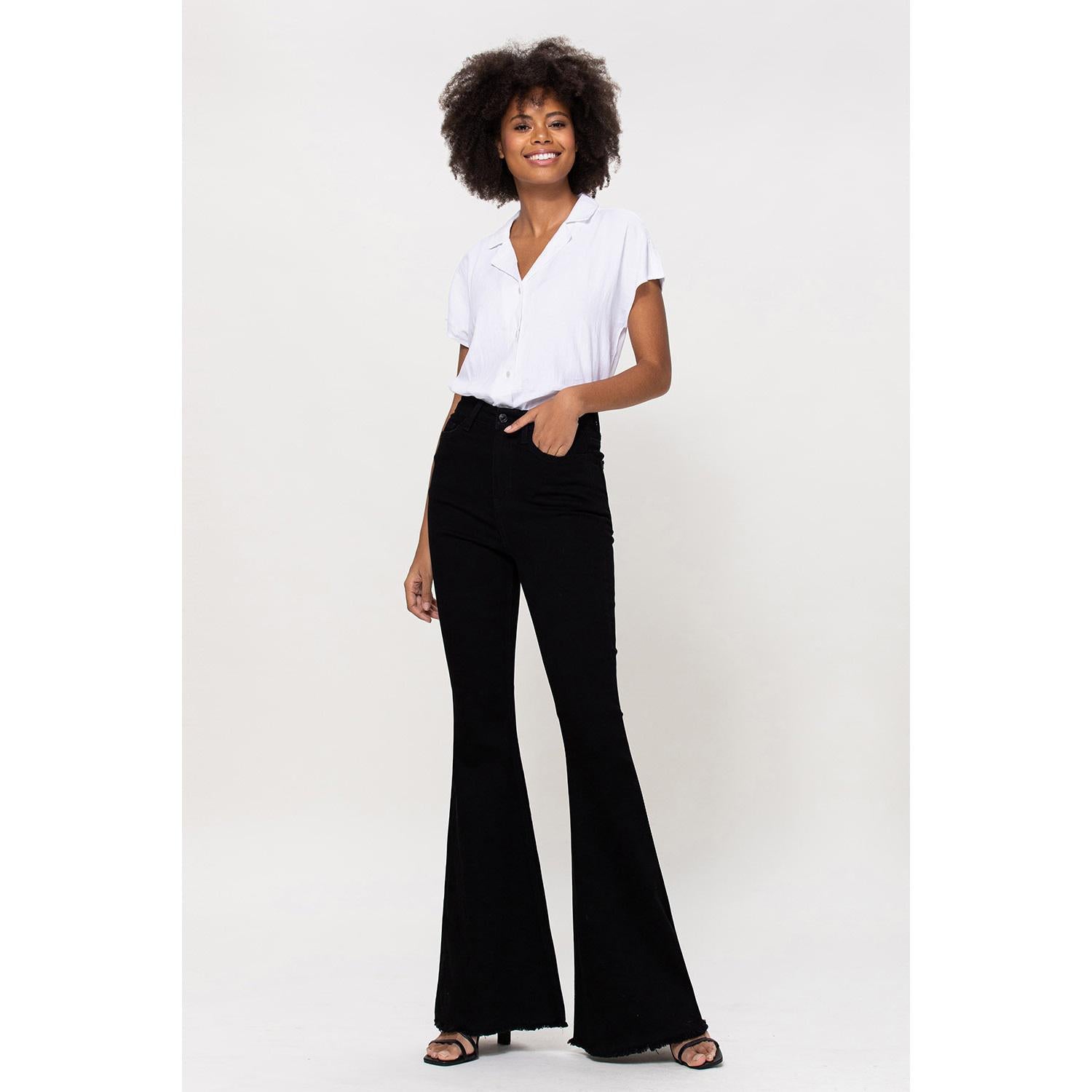 SUPER HIGH RISE SUPER FLARE - JET BLACK