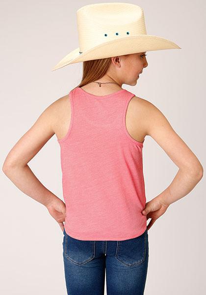 Girl's Pink Racerback Tank With Front Tie 03-009-0514-2042