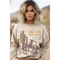 Wild Like the West Mineral Graphic Sweatshirts - Mineral Oatmeal