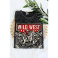 WILD WEST LONG LIVE COWBOYS GRAPHIC TEE - MINERAL BLACK