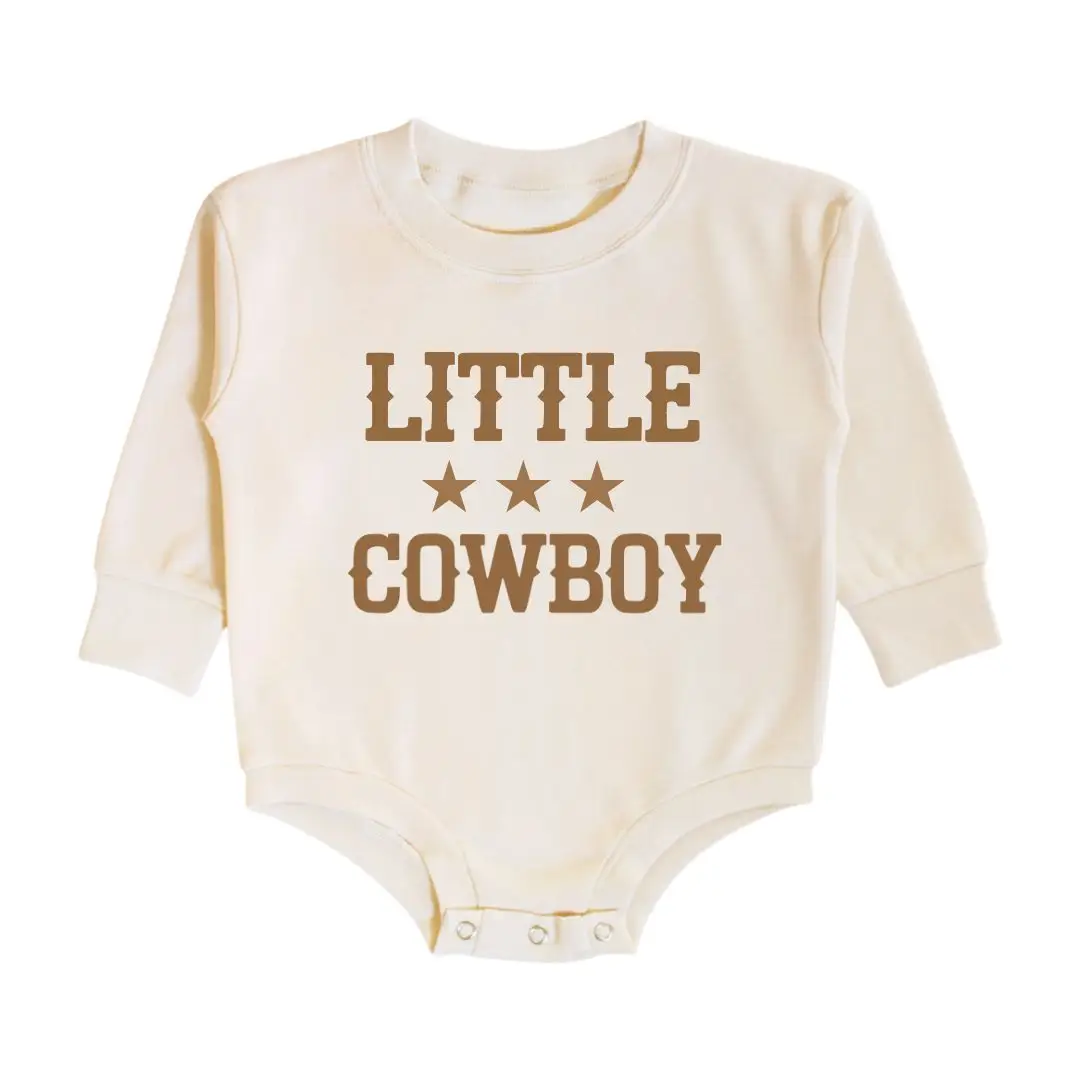 Little Cowboy Long Sleeve Romper