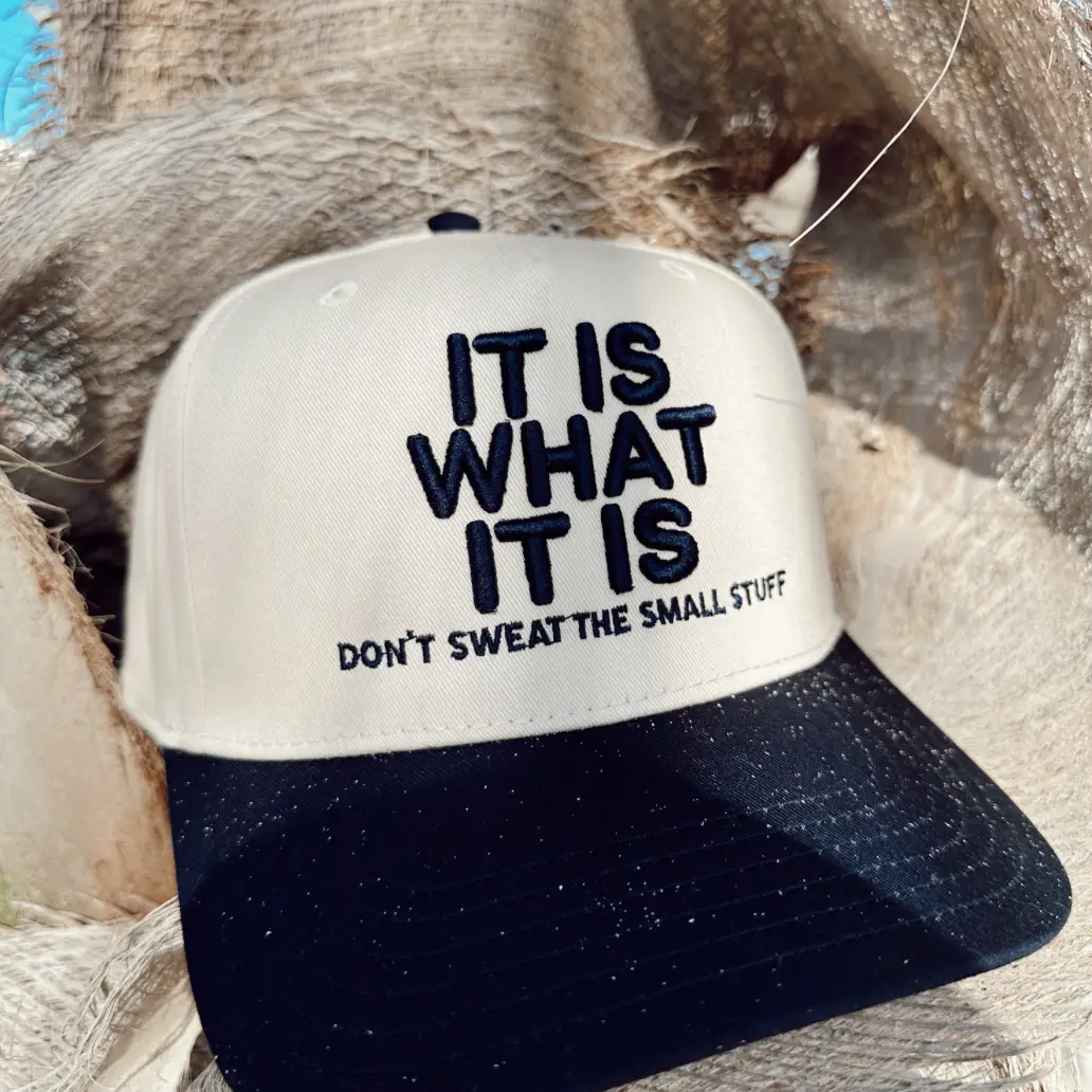 It Is What It Is - Navy Vintage Trucker Hat