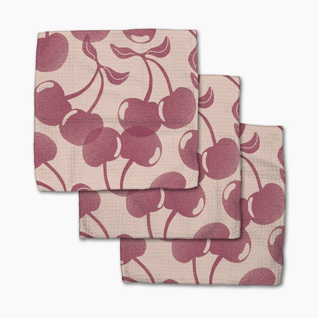 Pink Cherry Dreams Dishcloth Set