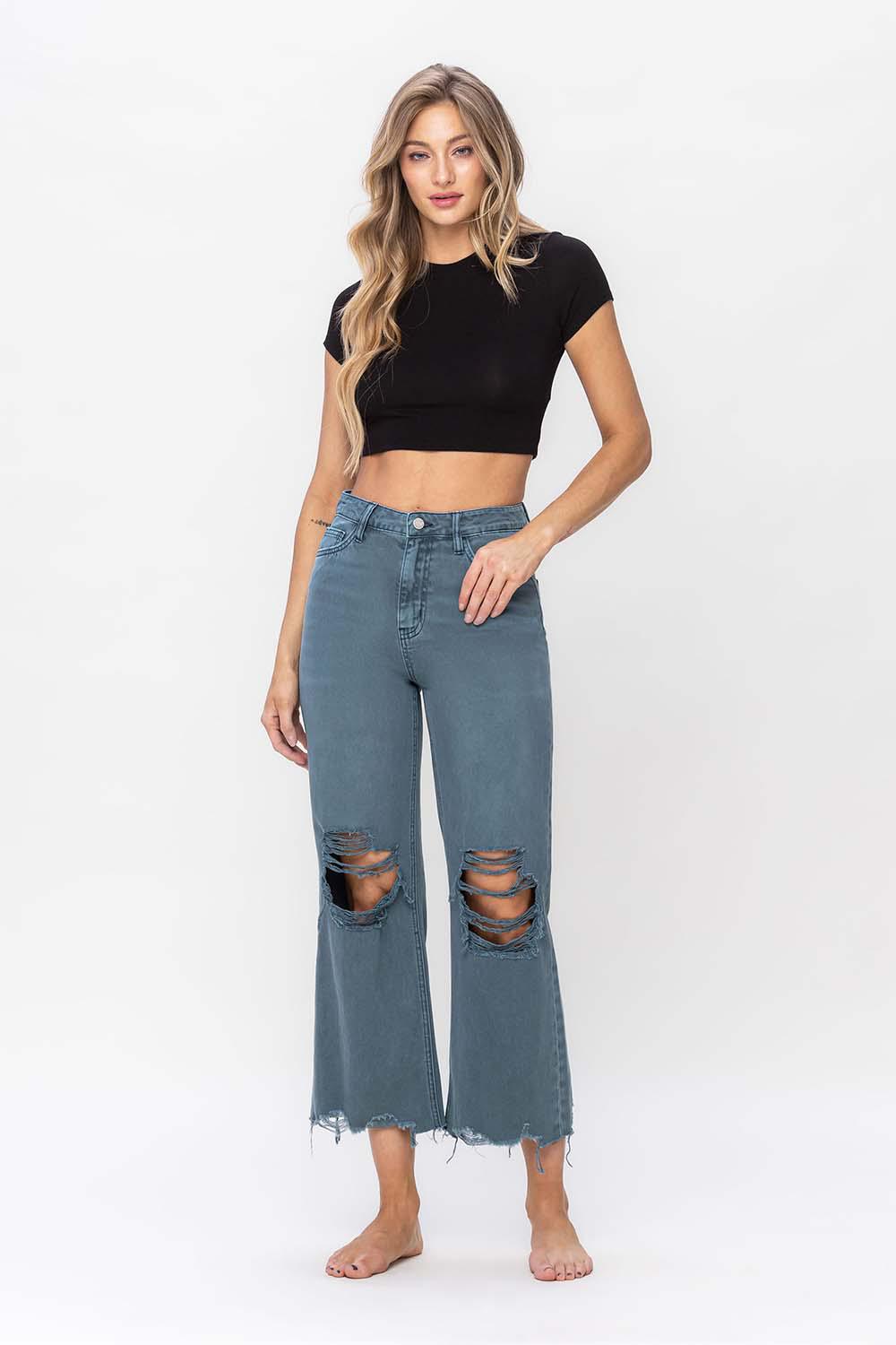 90'S VINTAGE CROP FLARE - BALSAM