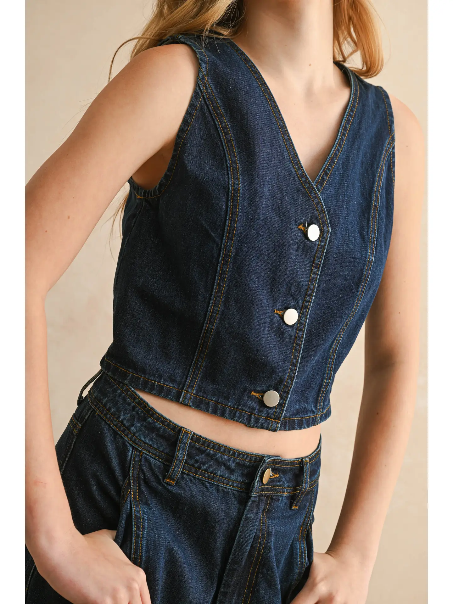 Dark Denim Vest