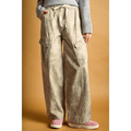 Brushed Print Cargo Pants