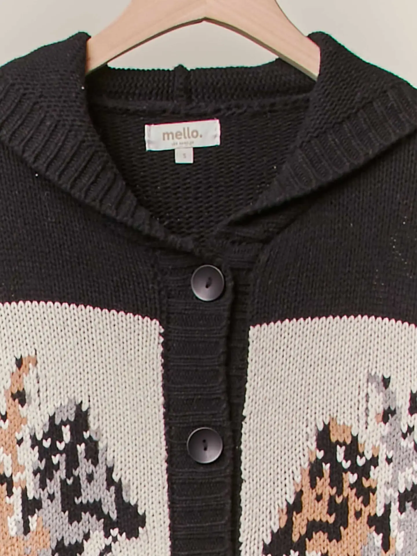 Horse Pattern Hooded Cardigan