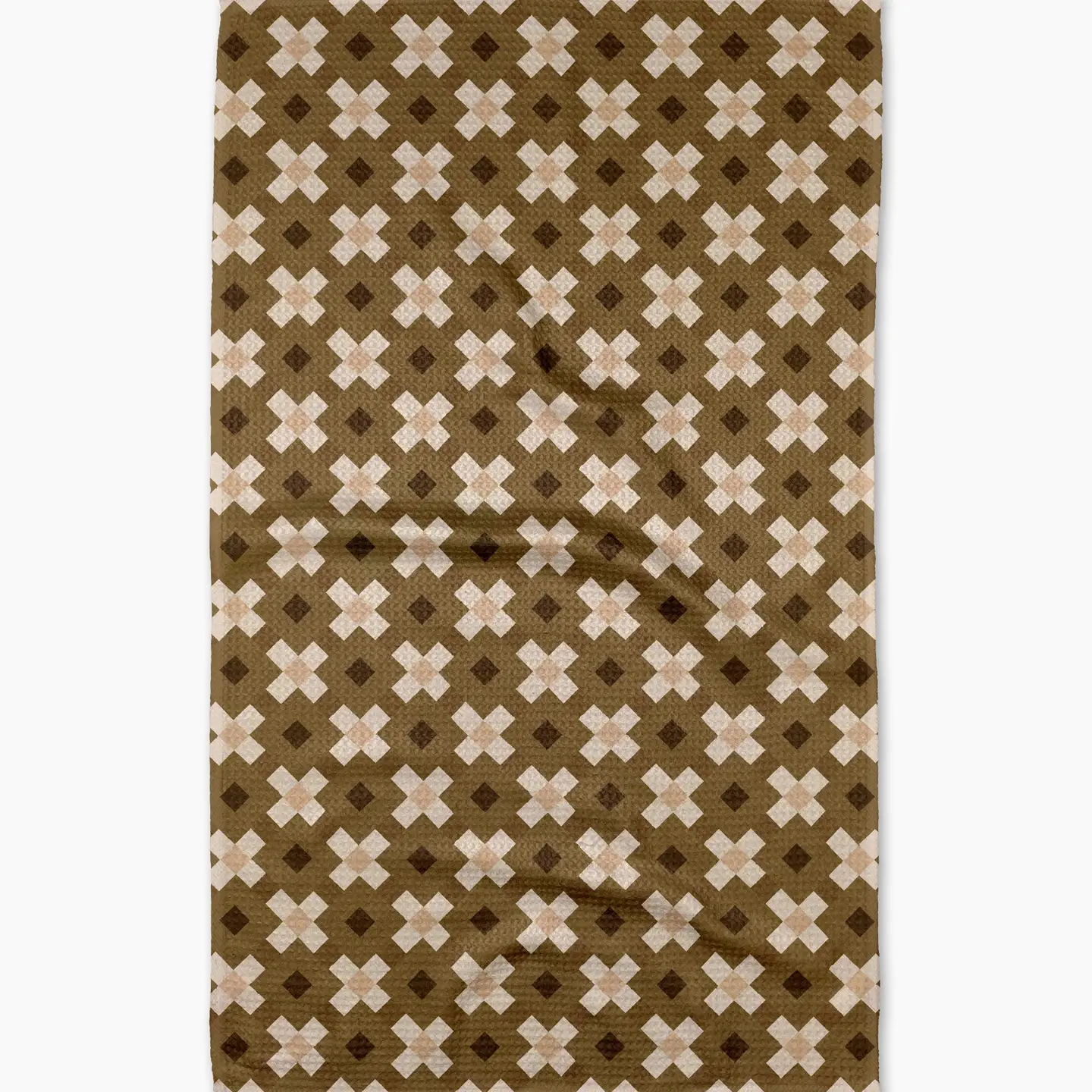 Olive Geo Tea Towel