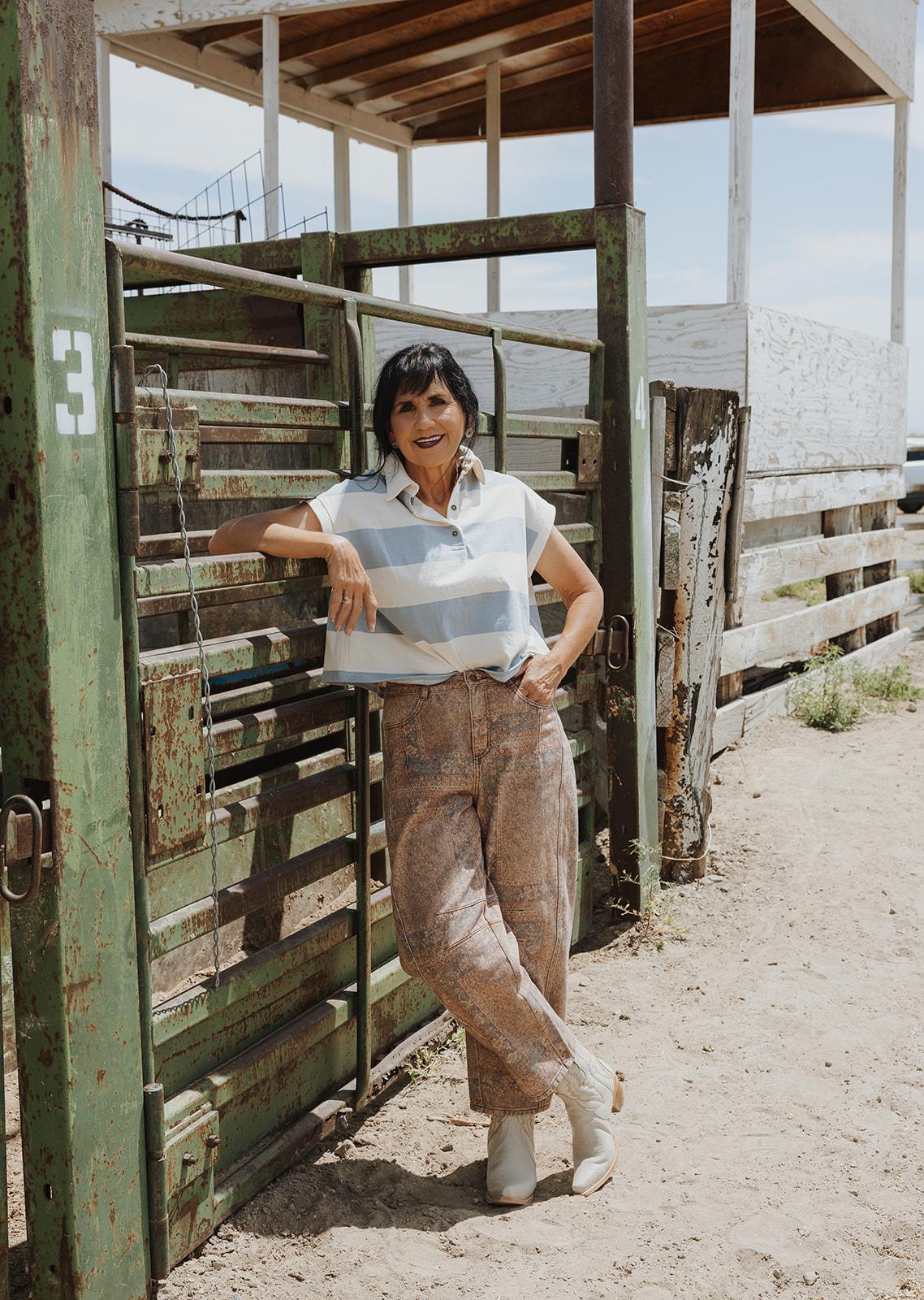 Printed Barrel Pants