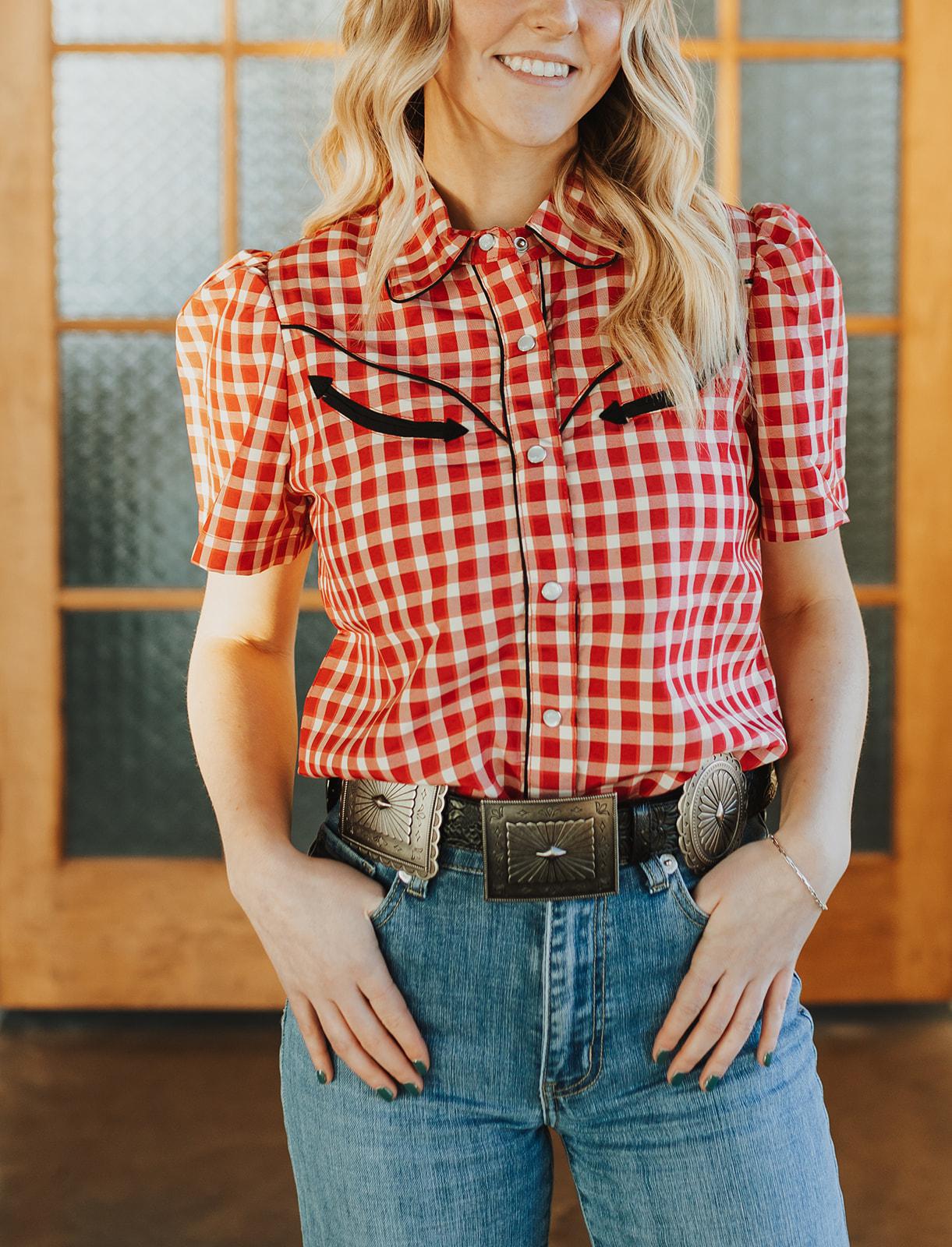 Button Down Shirt - Red Plaid