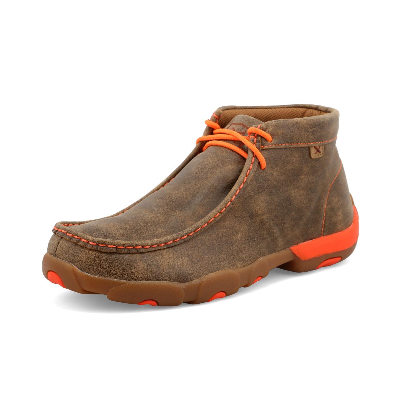 MENS DRIVING MOCCASINS - BOMBER/ORANGE MDM0019
