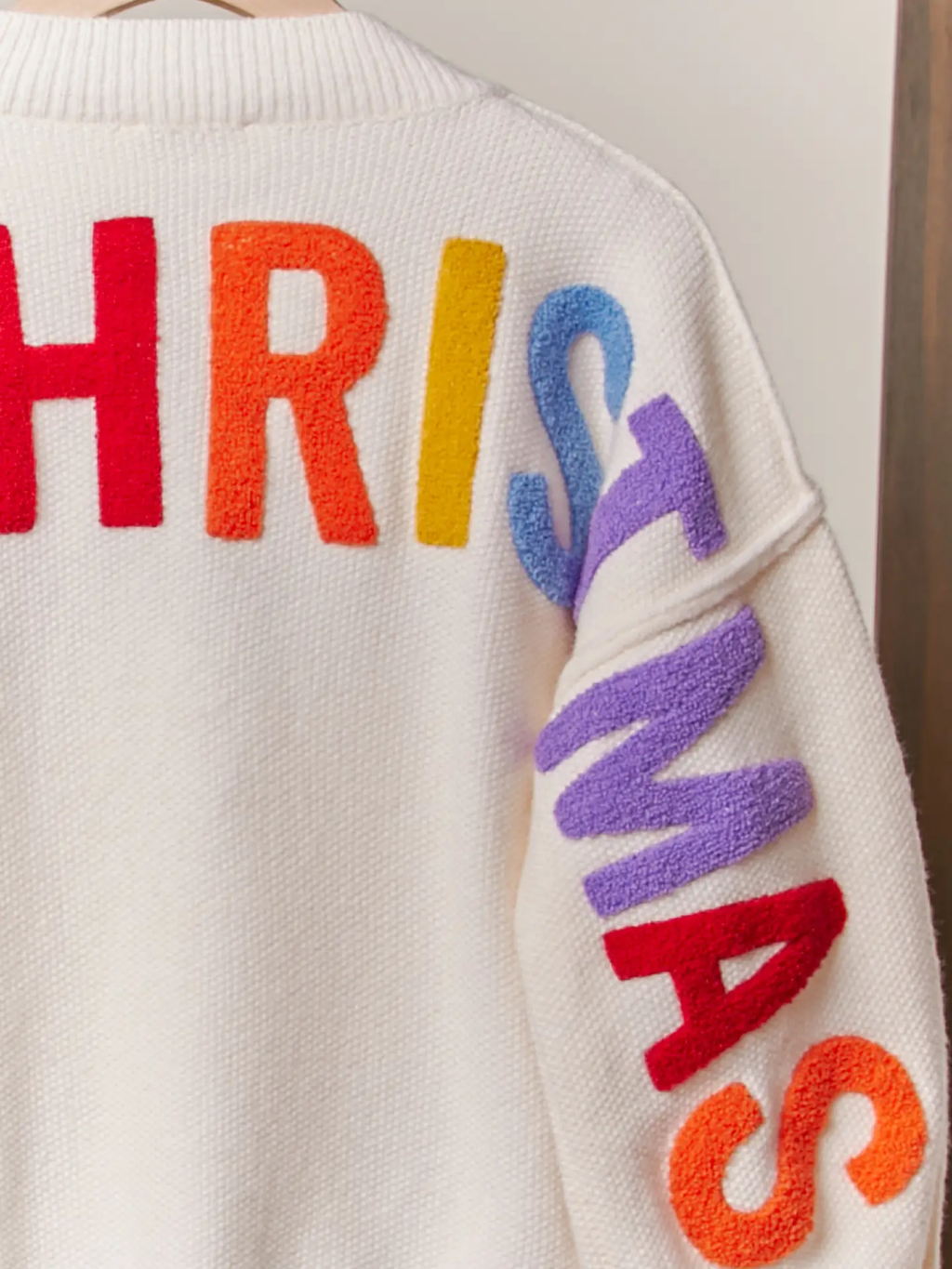 Oversize Christmas Sweater with Lettering
