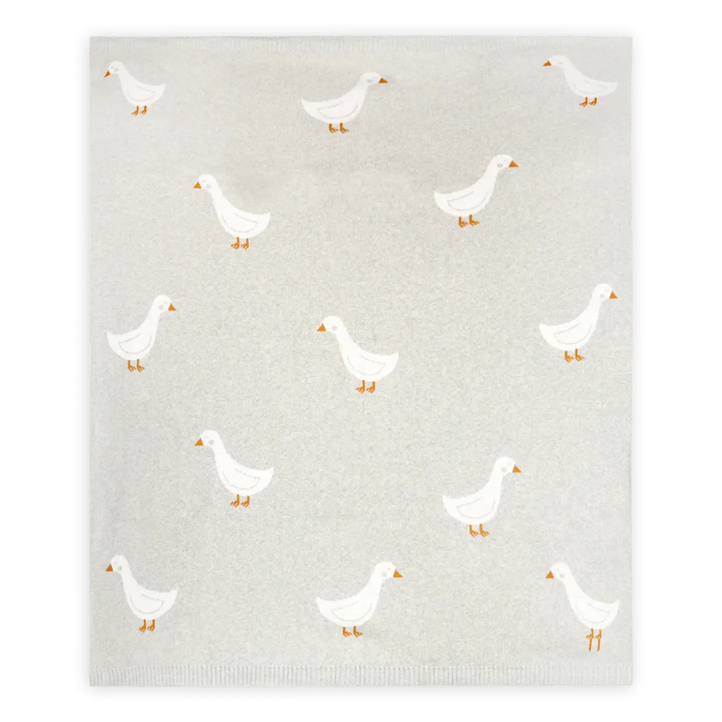 Duck Waddle - Organic Jacquard Knit Baby Blankets