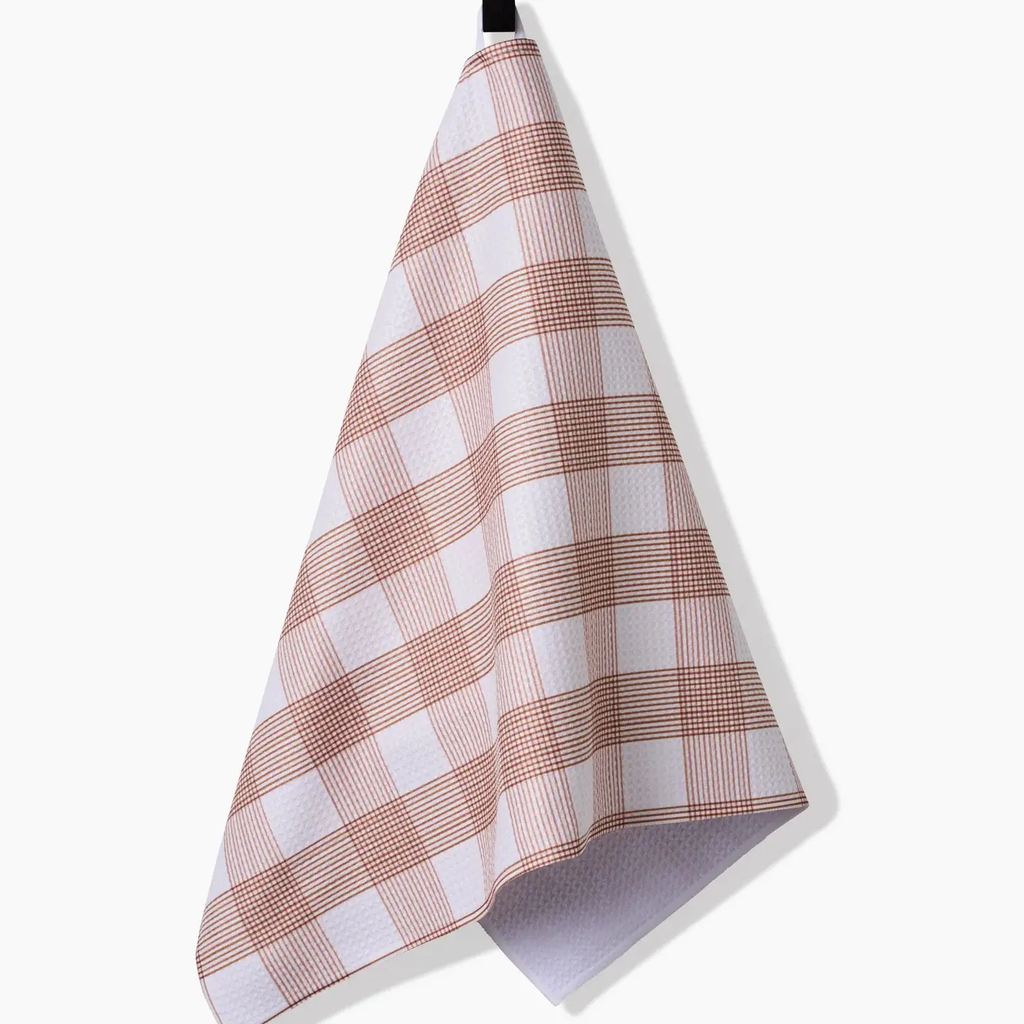Vintage Gingham Natural Tea Towel