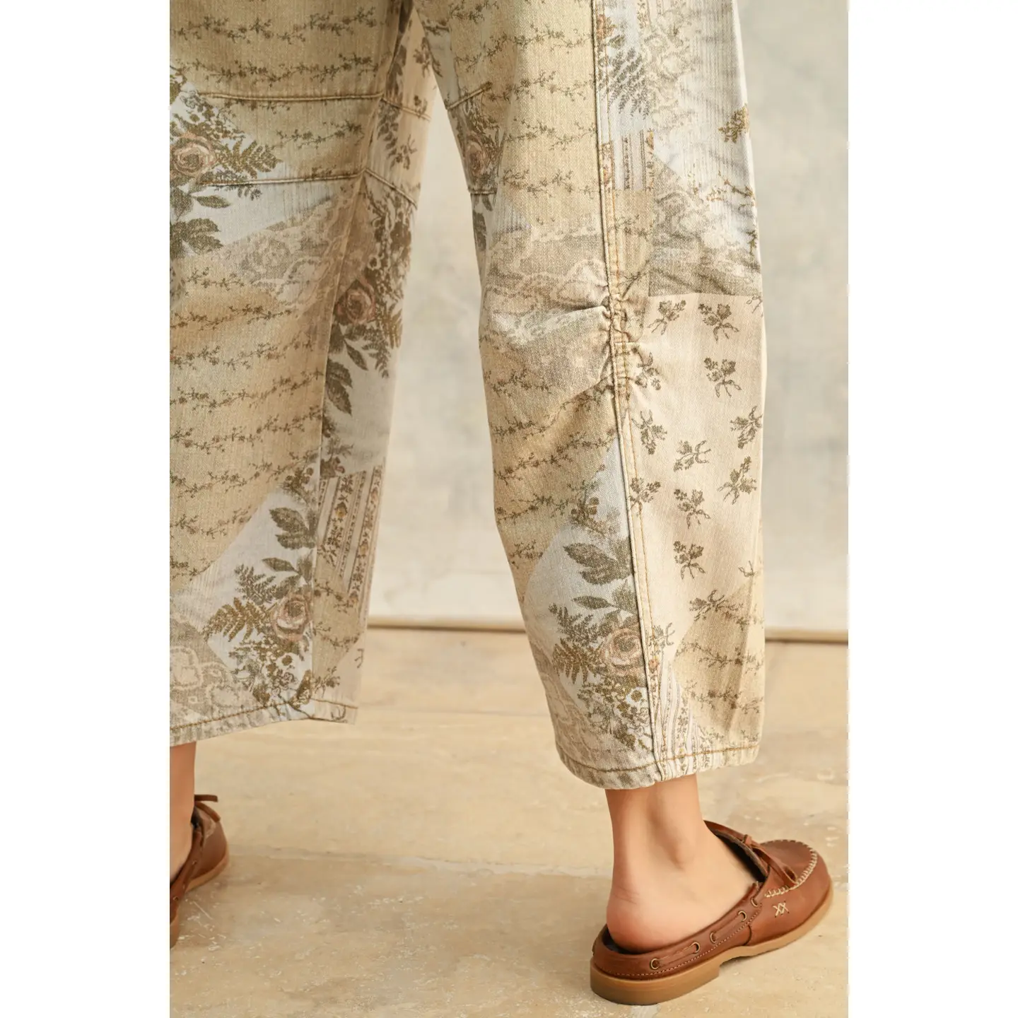 Multi Printed Barrel Pants