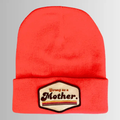 Retro Strong As A Mother® Patch Beanie - Neon Orange