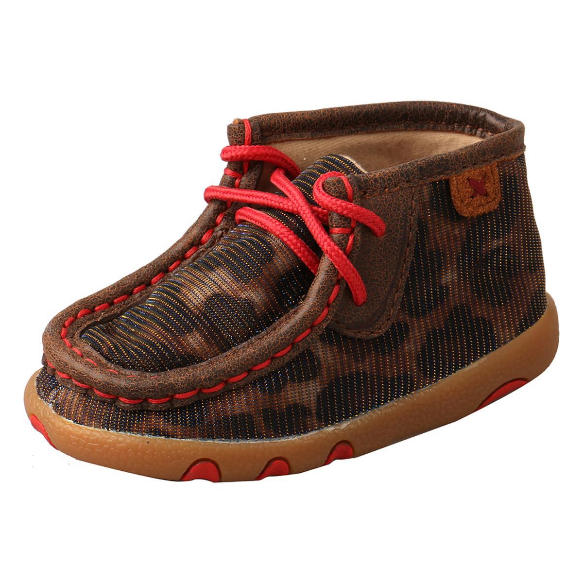 INFANT DRIVING MOCCASINS - SHINY LEOPARD ICA0014