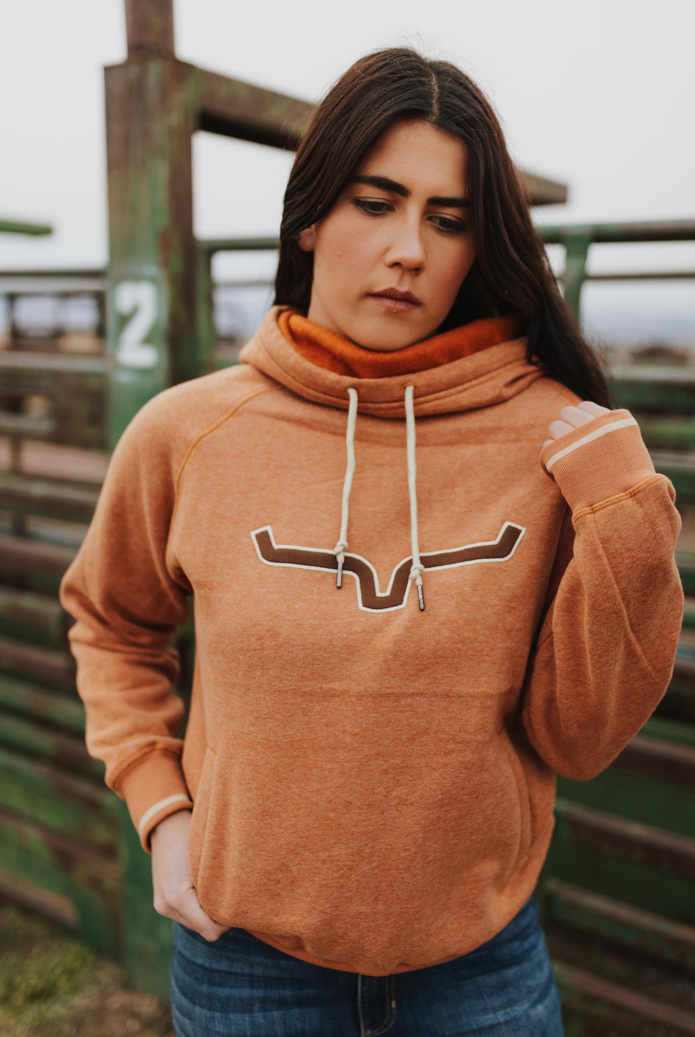 KIMES WOMEN'S TWO SCOOPS FLEECE - RUSTY HEATHER