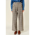 Classic Plaid Pleated Pants - BROWN MULTI