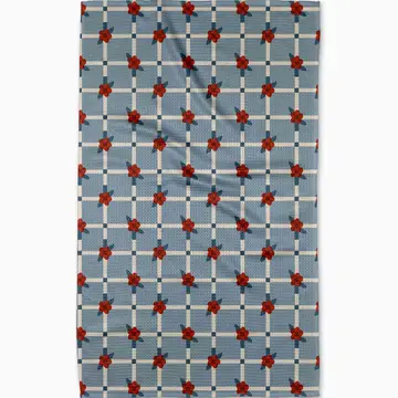 Floral Parade Grid Tea Towel
