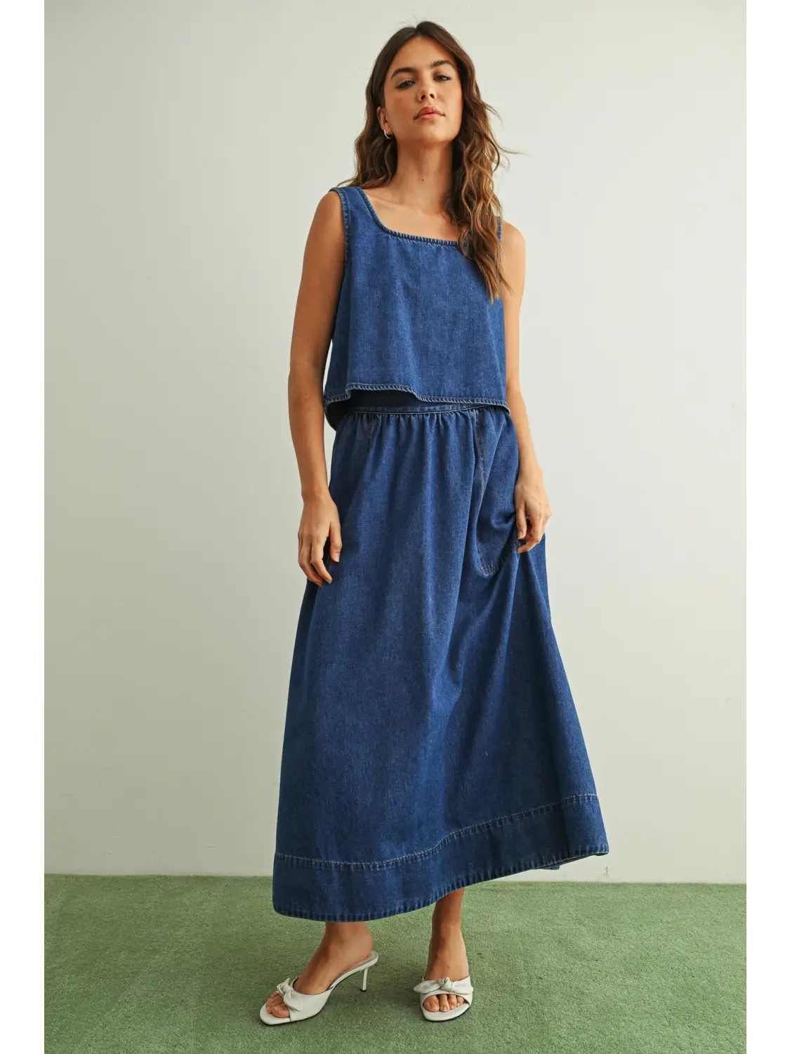 Soft Denim Sleeveless Top