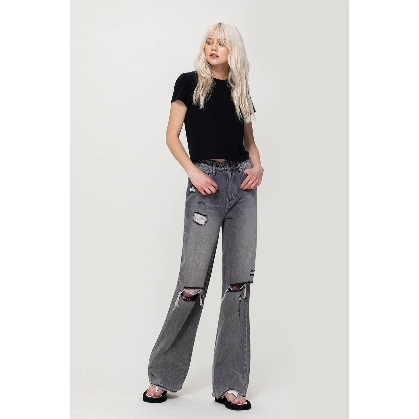 90'S VINTAGE FLARE JEANS | GRANITE